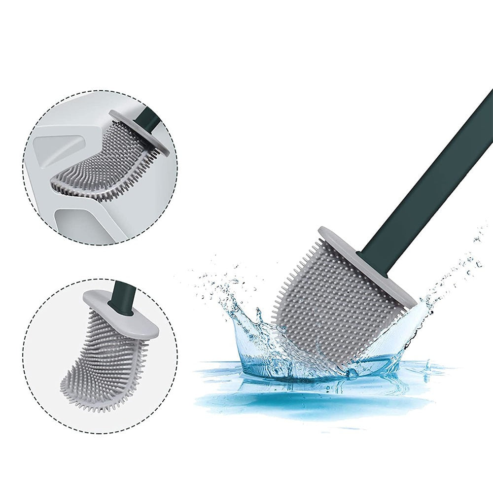 With Base Toilet Brush Silicone WC Cleaning brush